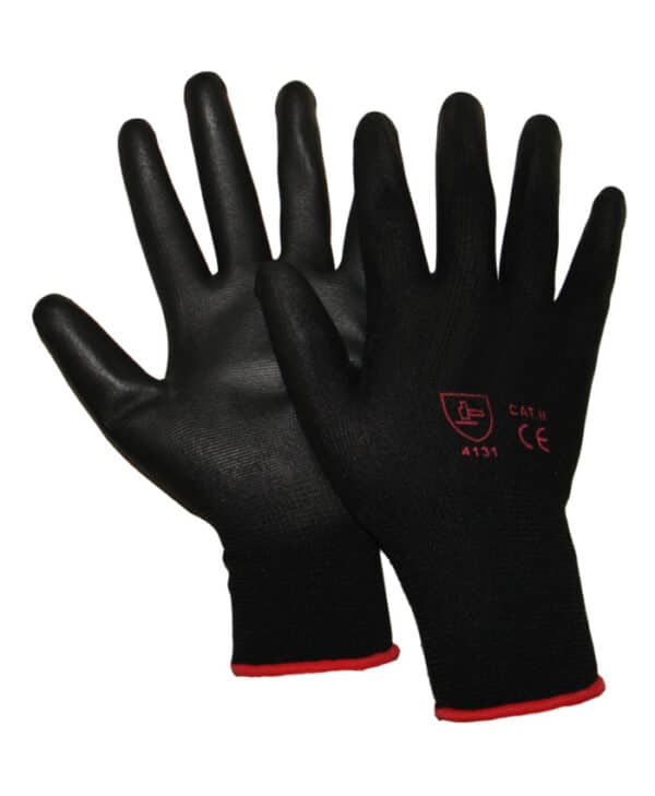 Gloves PU Coated Black